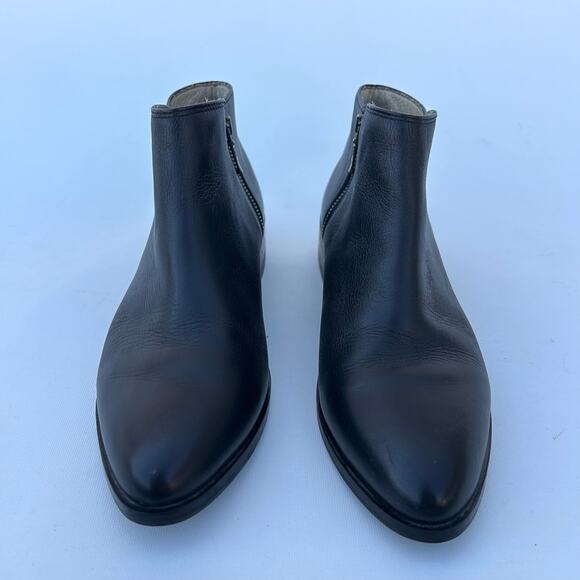 Nisolo Everyday Lana Ankle Boots Black Leather Short Booties 6.5 - Picture 4 of 11